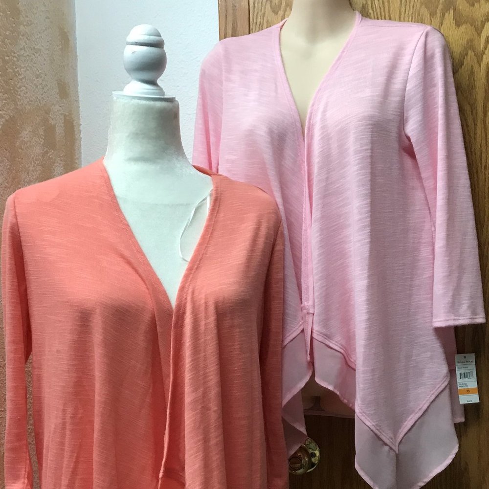 Studio Works cascade front cardigan PS NWT-Please specify Pink or Coral